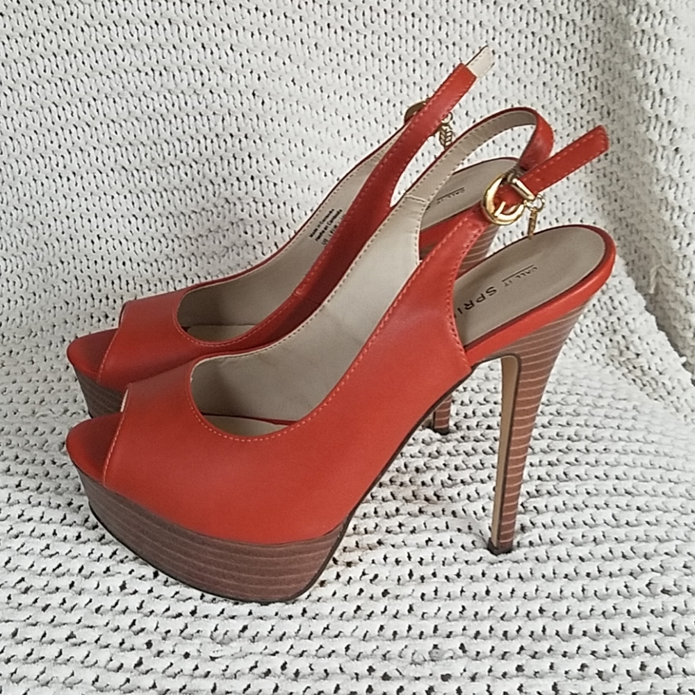 Call Spring Platform Slip Back Heels Size 8 - Picture 4 of 5
